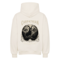 CARPATHIAN ORIGINS Heavyweight Oversized Hoodie in Natural Raw mit Bergziegen-Backprint