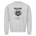 BALKAN HERITAGE Wolf Sweatshirt in Heather Grey mit Wolf-Frontprint