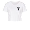 BALKAN HERITAGE Wolf Cropped Damen T-Shirt in Weiß mit Brustprint links