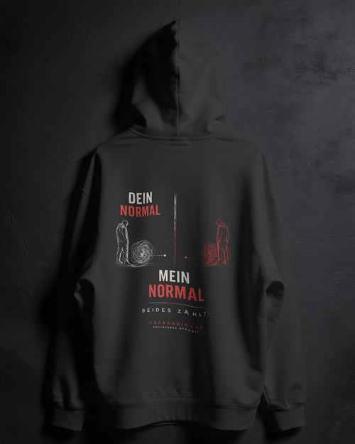 CapraNoirLab – DEIN NORMAL // MEIN NORMAL – Premium Oversized Hoodie